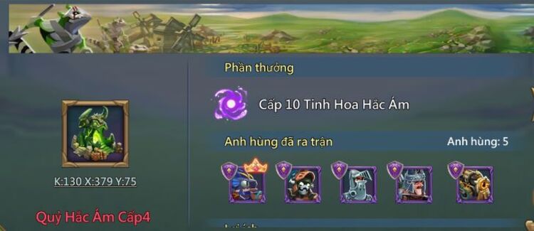 Các thông tin về đánh Quỷ Hắc Ám Lords Mobile nên biết