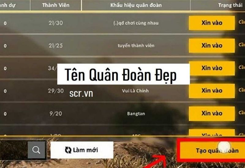 Cách đặt tên cho quân đoàn trong Free Fire