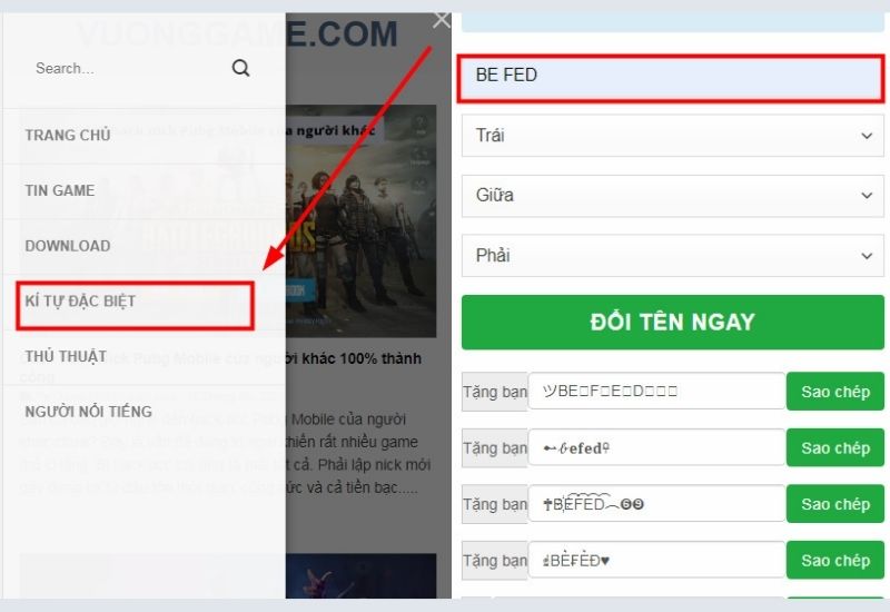 Cách đặt tên quân đoàn Free Fire hay chứa các ký tự đặc biệt 
