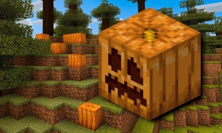 Chi tiết cách khắc bí ngô trong Minecraft