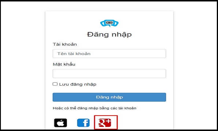 Chọn đăng nhập tài khoản Đột Kích bằng Google