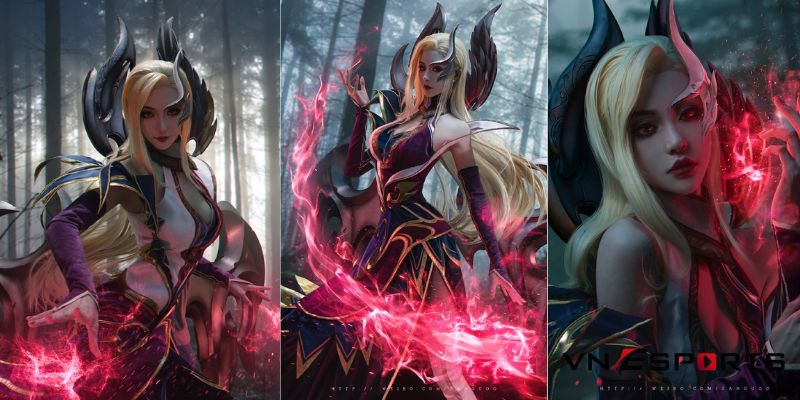 Cosplay morgana tiên hắc ám xinh đẹo