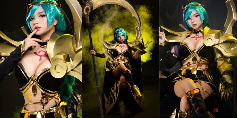 Cosplay Mina lưỡi hái hoàng kim liên quân