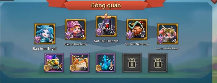 Danh sách tướng thủ thành Lords Mobile hiệu quả