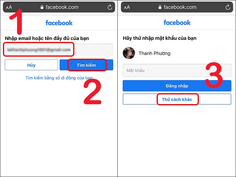 Gửi yêu cầu đến hệ thống Facebook để được hỗ trợ