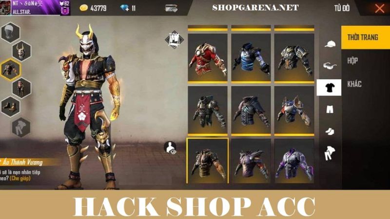 Hướng dẫn hack tiền trong shop acc Free Fire