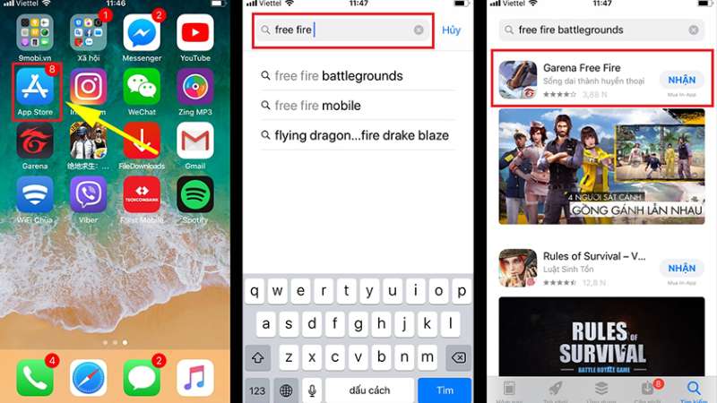 Hướng dẫn cách tải Free Fire trên điện thoại iPhone