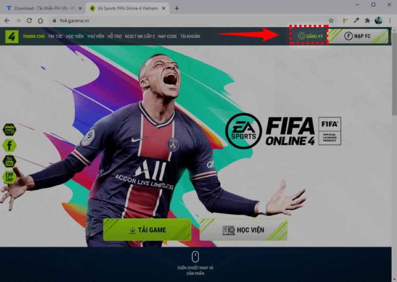 Một số lưu ý khi tạo tài khoản FIFA Online 4