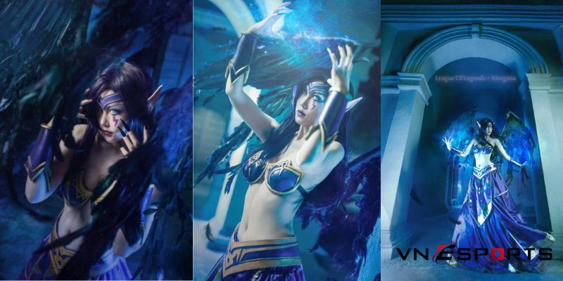 cosplay Morgana tạo dáng chụp hình