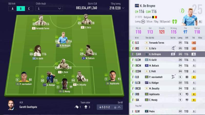 Một số tính năng hấp dẫn của FIFA Online 4 