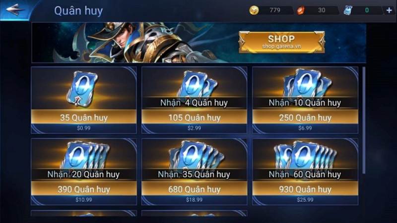 Cách nạp tiền quân huy Liên Quân bằng thẻ cào 