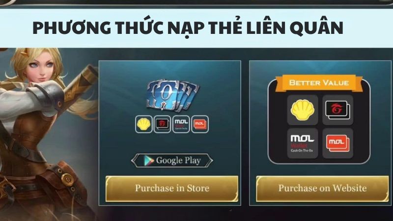 Phương thức nạp Liên Quân chi tiết cho game thủ    