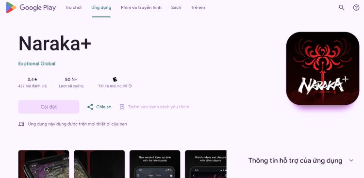 Tải ứng dụng đồng hành Naraka để cập nhật tin tức mới về game