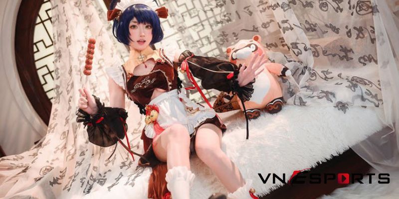 Xiangling cosplay cô hầu gái xinh đẹp (1)