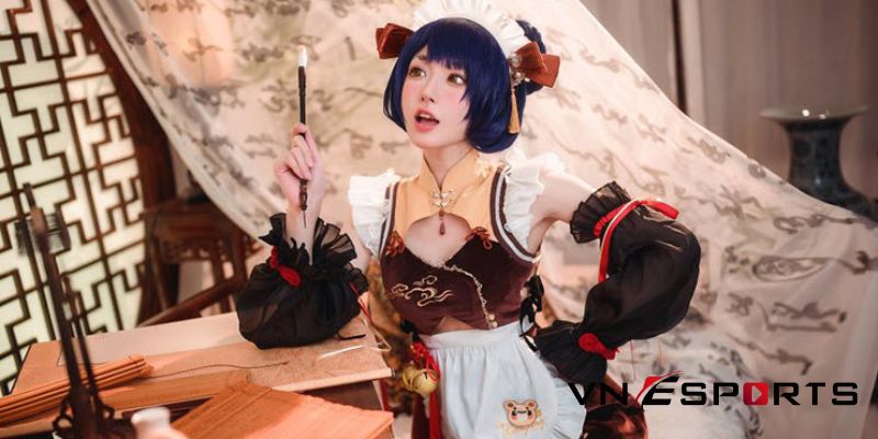 Xiangling cosplay cô hầu gái xinh đẹp (3)