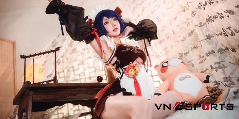 Xiangling cosplay cô hầu gái xinh đẹp (6)