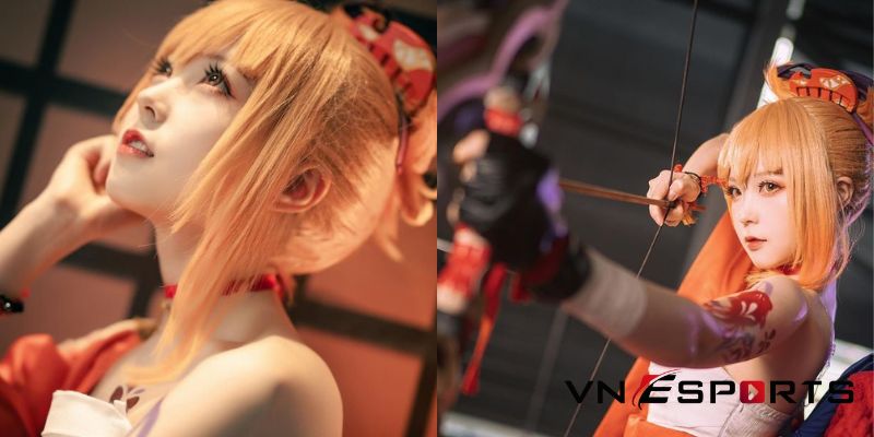 Yoimiya cosplay bởi nữ coser người Trung (2)