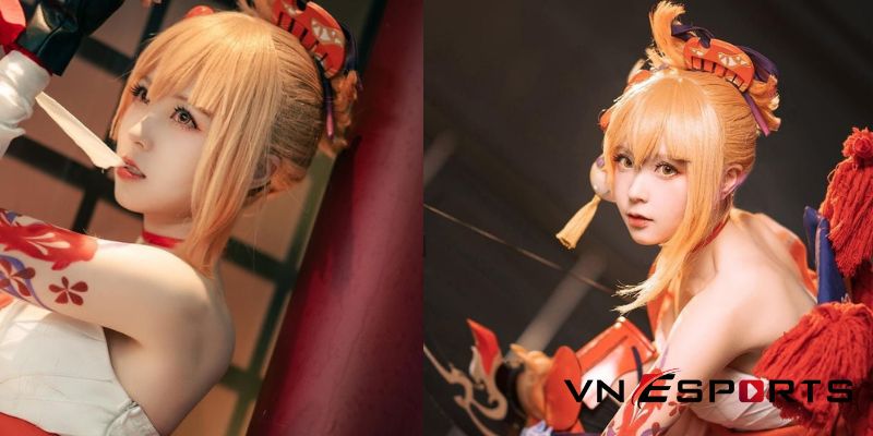 Yoimiya cosplay bởi nữ coser người Trung (4)