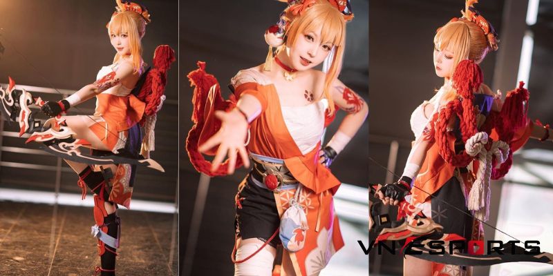 Yoimiya cosplay bởi nữ coser người Trung (3)