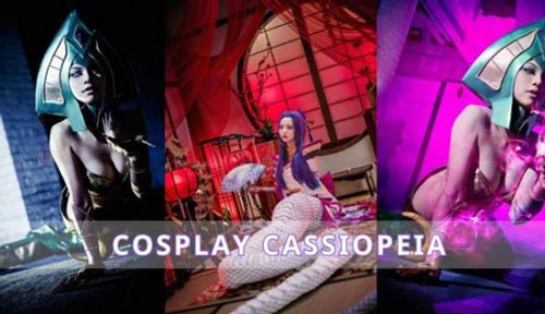 Cosplay Cassiopeia nữ thần rắn quyến rũ với ánh mắt hóa đá kẻ thù