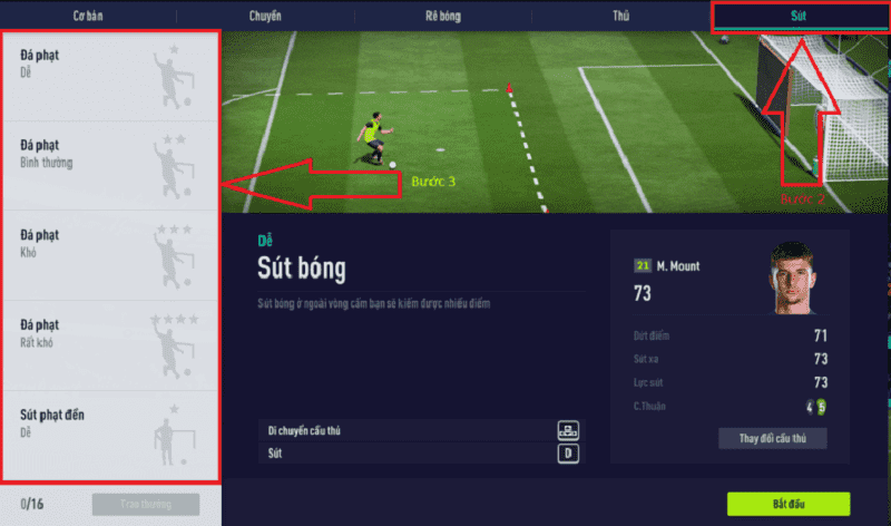 cach-tap-sut-pen-trong-fo4 Hướng dẫn cách tập đá Penalty trong FIFA online 4