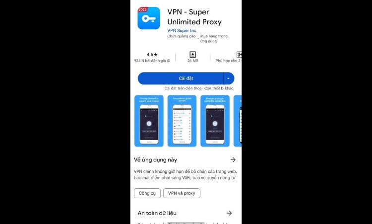 Cài đặt ứng dụng VPN để khắc phục lỗi đăng nhập Lords Mobile