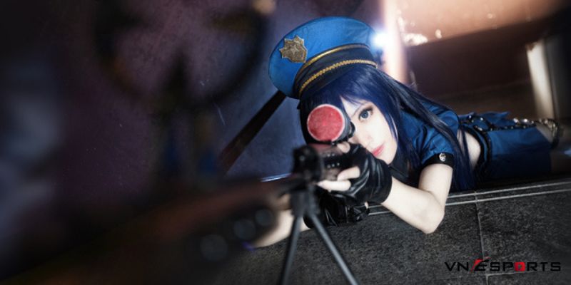 cosplay-caitlyn-si-quan-1 Cosplay Caitlyn sĩ quan ngắm súng