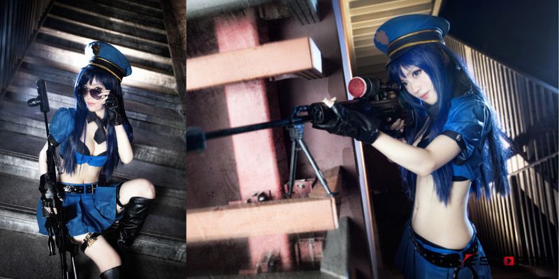 cosplay-caitlyn-si-quan-5 Cospaly sĩ quan Caitlyn với chiếc kính râm