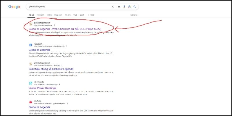 Check lịch sử đấu LMHT cực nhanh trên Global of Legends