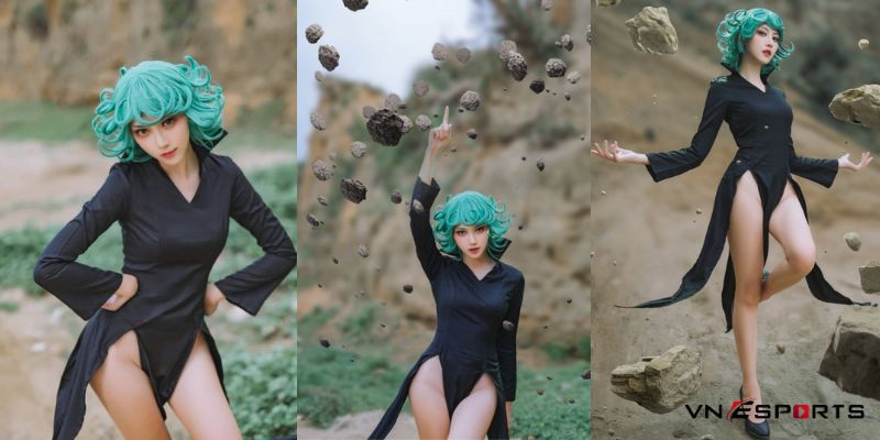 nu-coser-dai-loan-cosplay-tatsumaki1 Trang phục cosplay Tatsumaki liên quân sexy