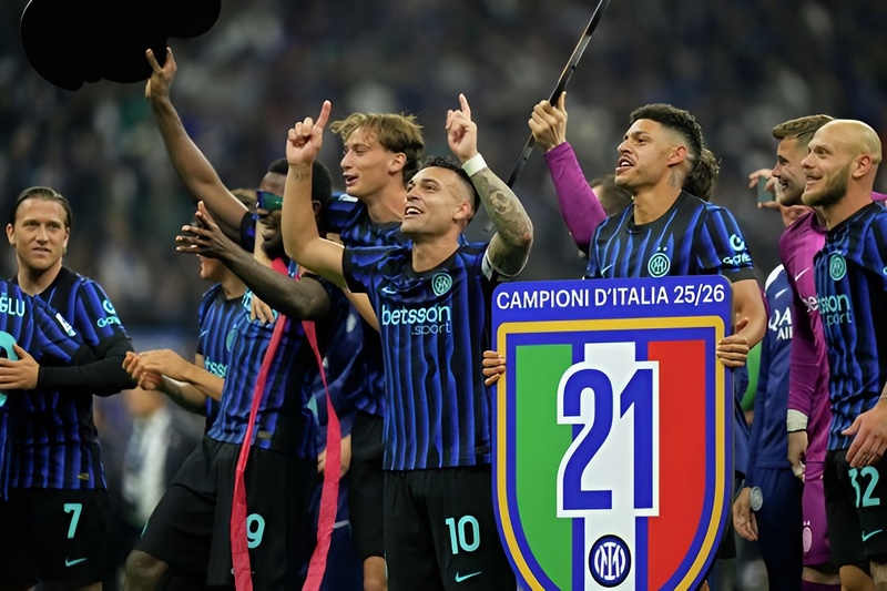 Inter đăng quang Serie A 2025/26, qua đó nhận phần phân bổ khoảng 15,7 triệu euro dựa trên vị trí số một.